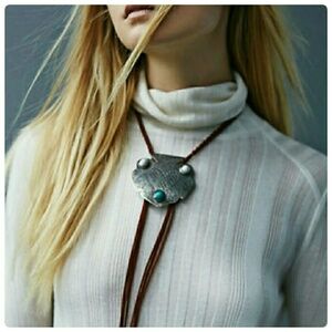 NWT Free People Montana Suede Bolo Necklace